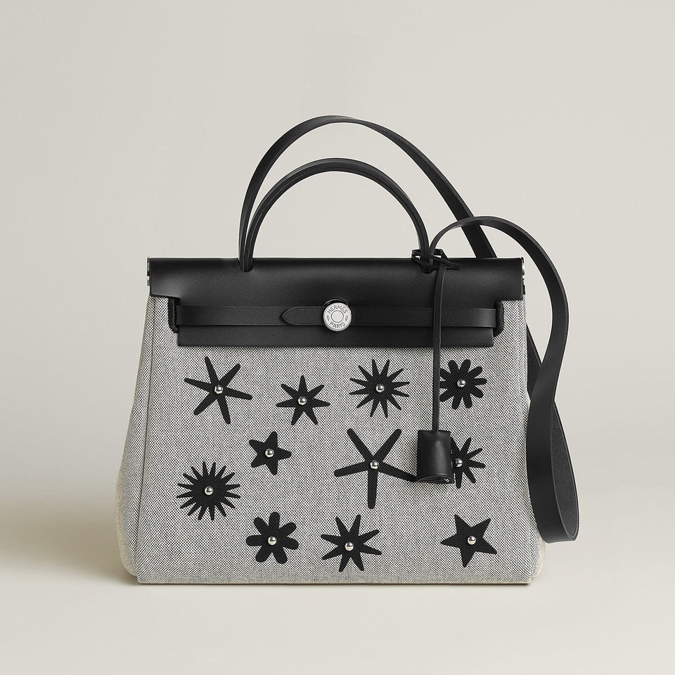 Hermes Herbag Zip 31 Hobnailed Bag Noir