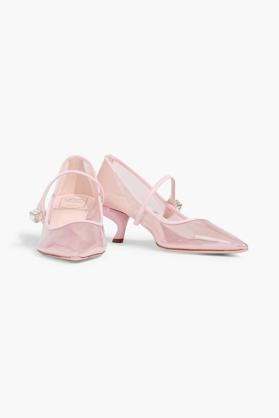 Roger Vivier Babies Virgule Leather-Trimmed Pvc Pumps Baby Pink Women's