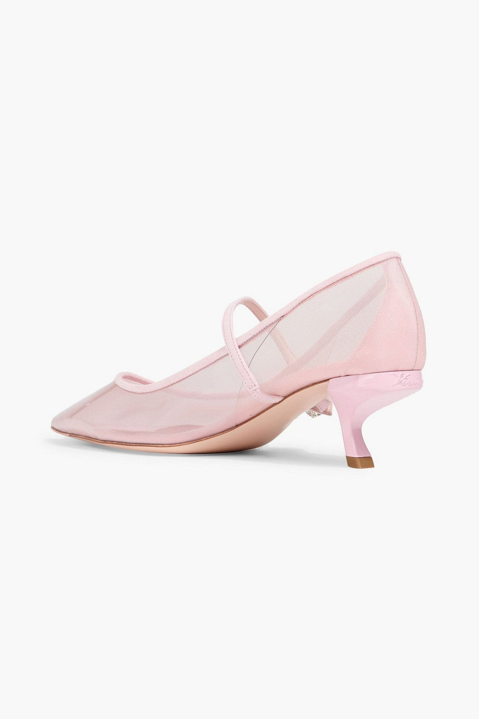 Roger Vivier Babies Virgule Leather-Trimmed Pvc Pumps Baby Pink Women's