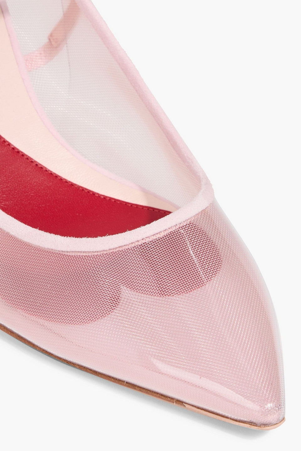 Roger Vivier Babies Virgule Leather-Trimmed Pvc Pumps Baby Pink Women's