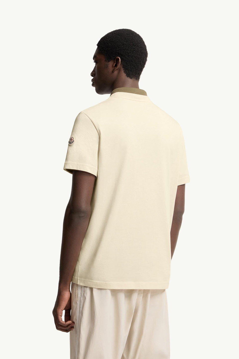 Moncler Logo Print Cotton T-Shirt White Ivory White Ivory