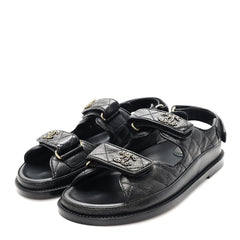 Grained Calfskin Velcro Dad Sandals