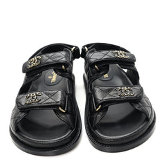 Grained Calfskin Velcro Dad Sandals