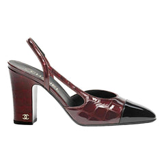 Chanel Slingback patent leather heels