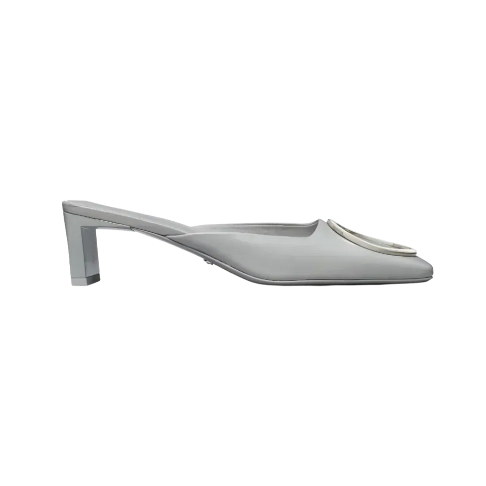 Tory Burch Ring Heeled Mule Silver