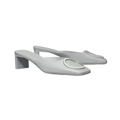 Tory Burch Ring Heeled Mule Silver