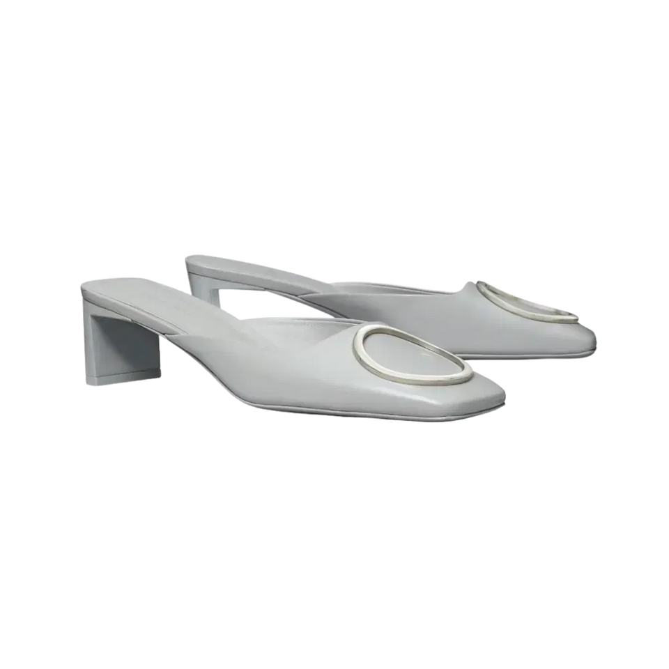 Tory Burch Ring Heeled Mule Silver