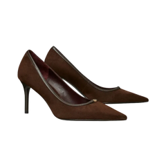 Tory Burch Double T Buckle Pump Dark Cocoa