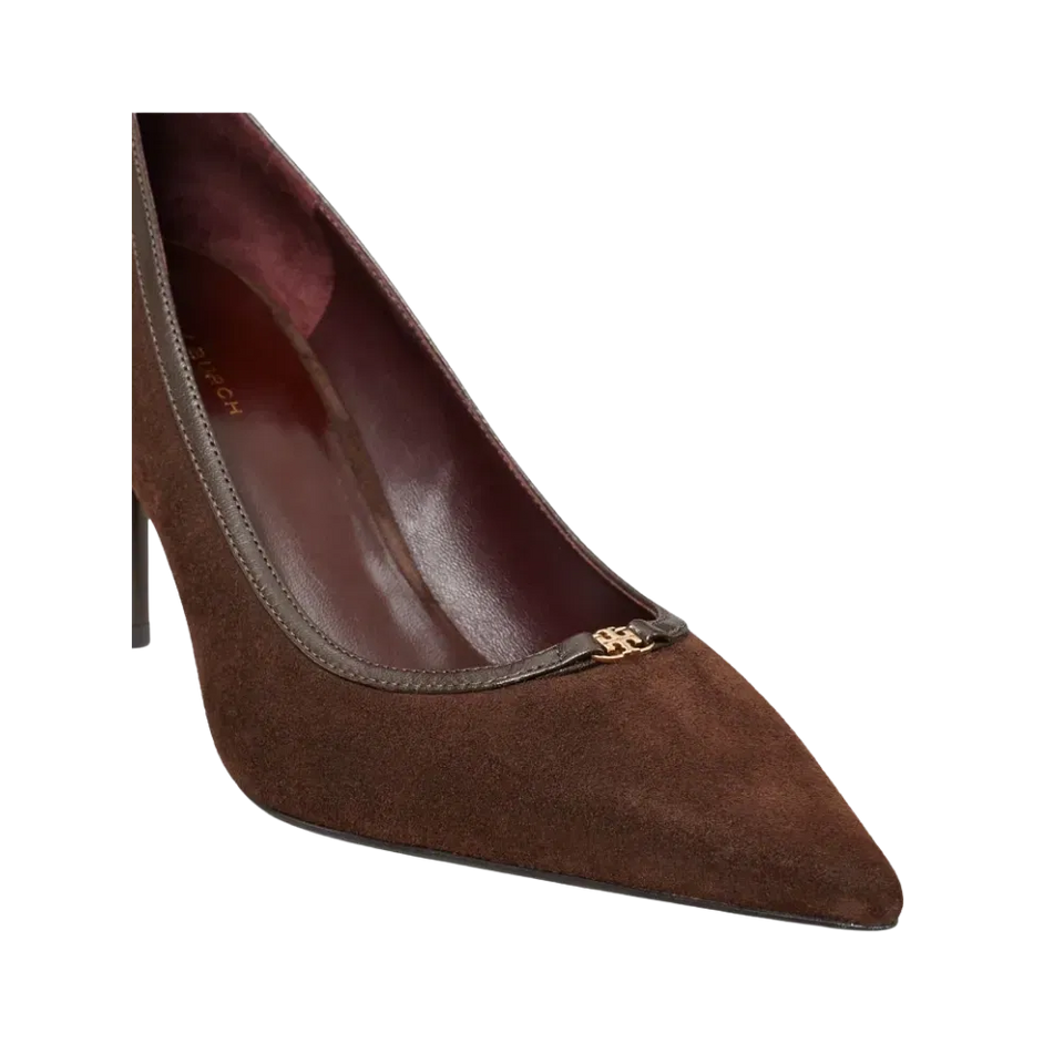 Tory Burch Double T Buckle Pump Dark Cocoa