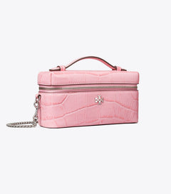Charlie Croc-Embossed East-West Vanity Case