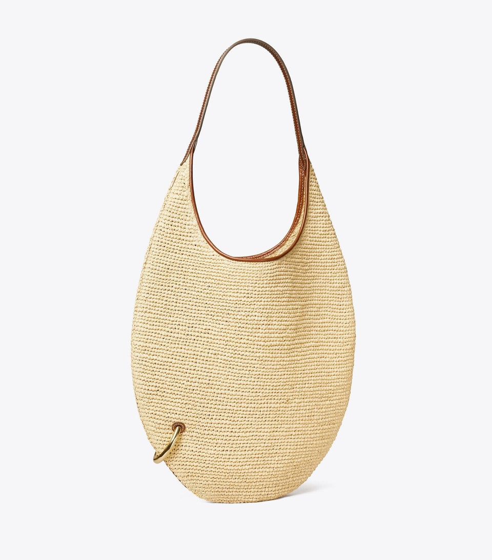 Pierced Soft Raffia Bag
