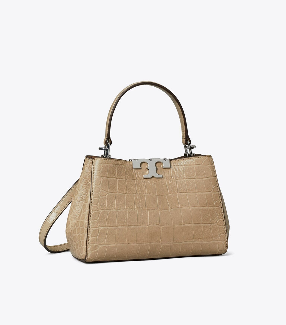 Mini Eleanor Soft Croc-Embossed Satchel