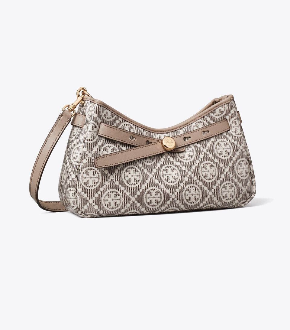 T Monogram Coated Jacquard Romy Zip-Top Crossbody Bag