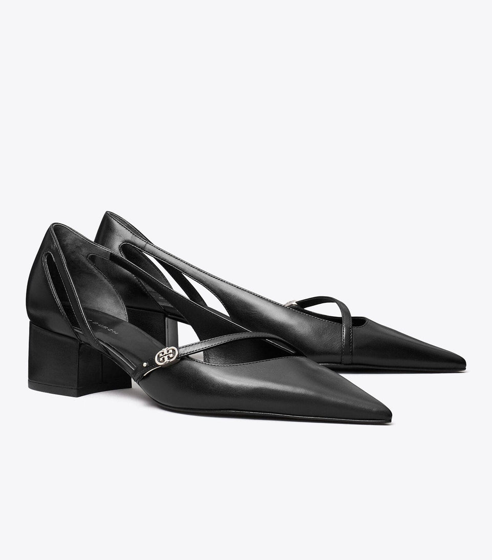 Double T Buckle D'Orsay Pump