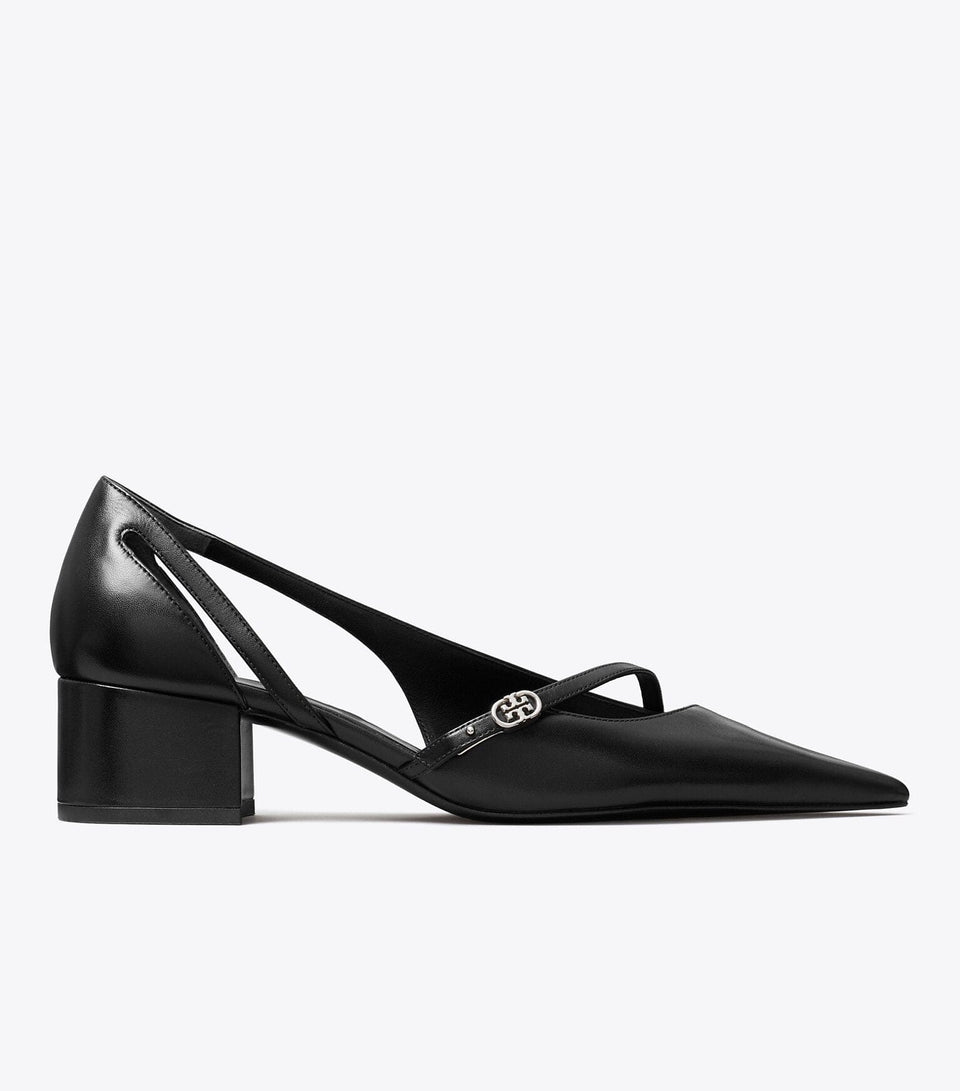Double T Buckle D'Orsay Pump