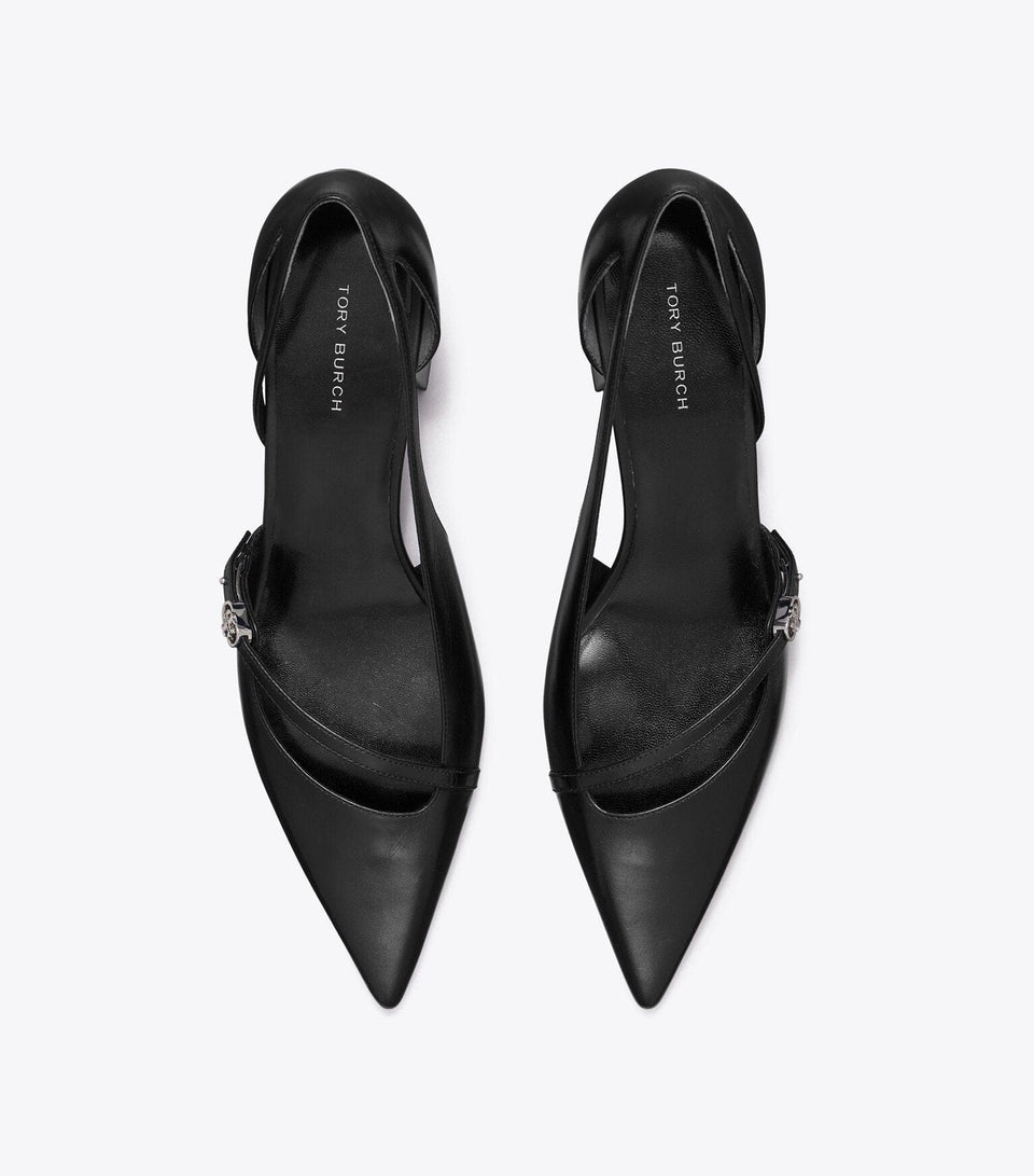 Double T Buckle D'Orsay Pump