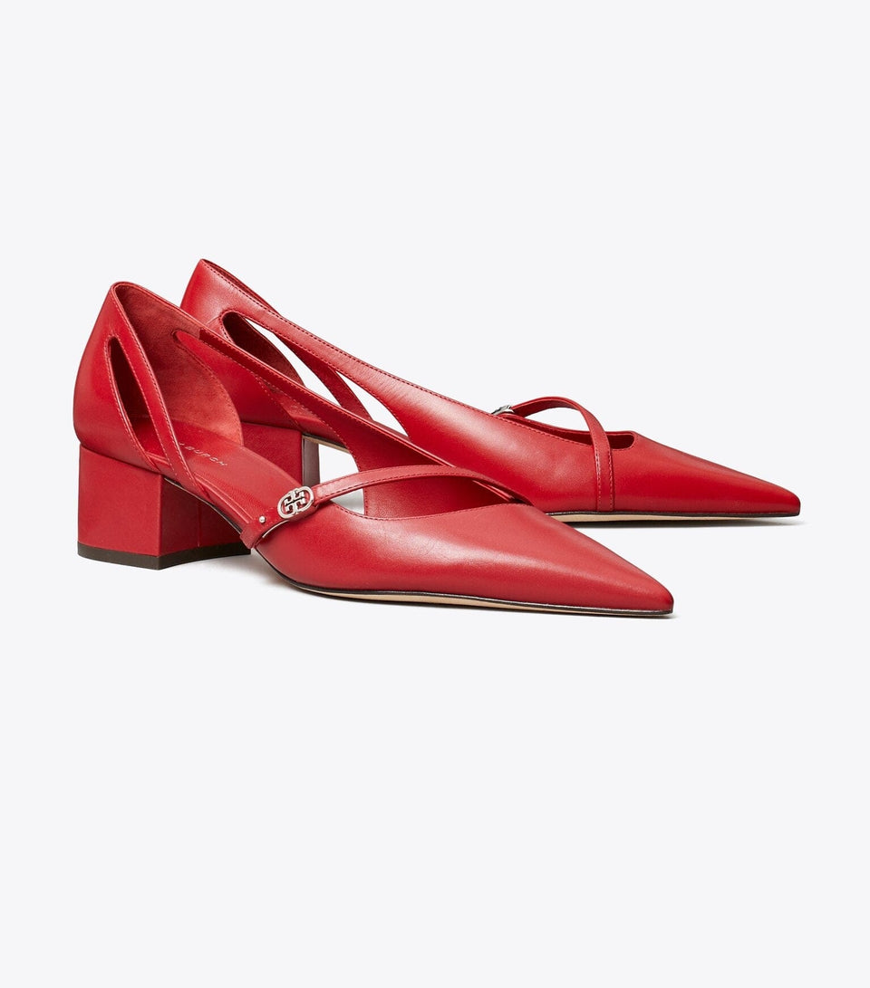 Double T Buckle D'Orsay Pump