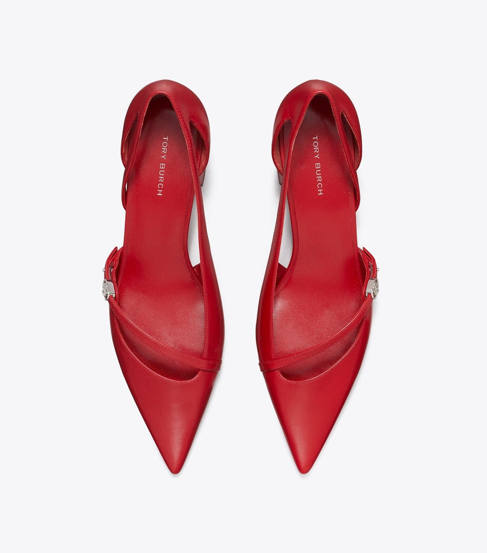 Double T Buckle D'Orsay Pump