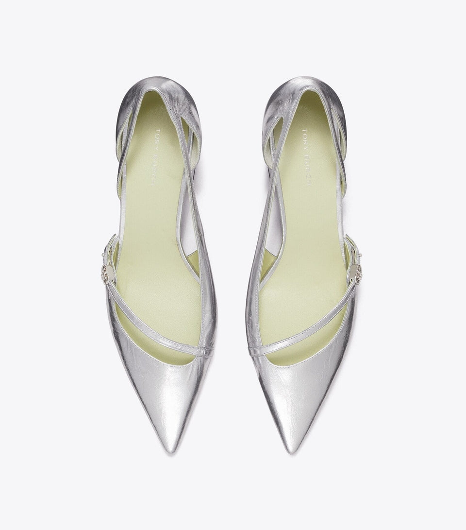 Double T Buckle D'Orsay Pump