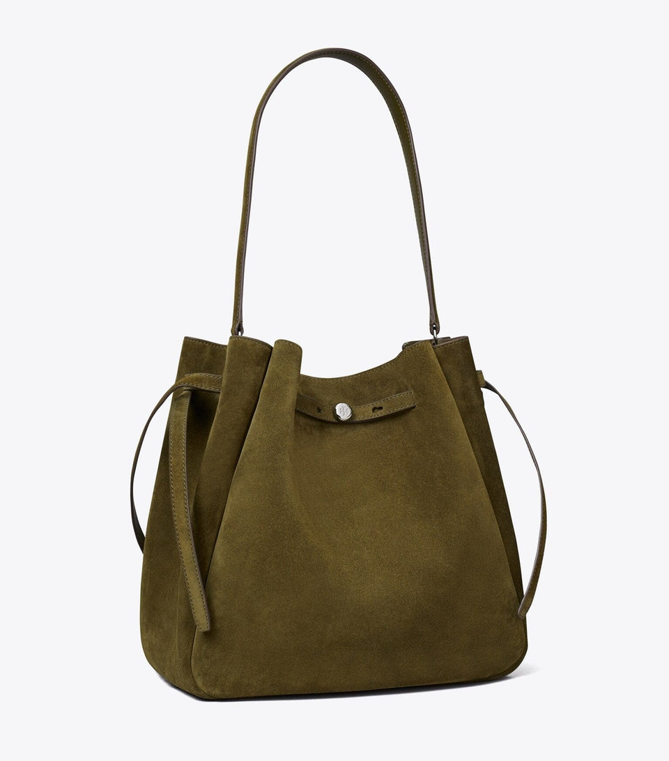 Large Romy Suede Bucket Bag
