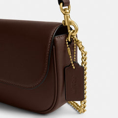 Coach Brook Flap Chain Bag Brass Maple