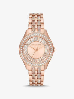 Michael Kors Harlowe Pav Rose Gold-Tone Watch