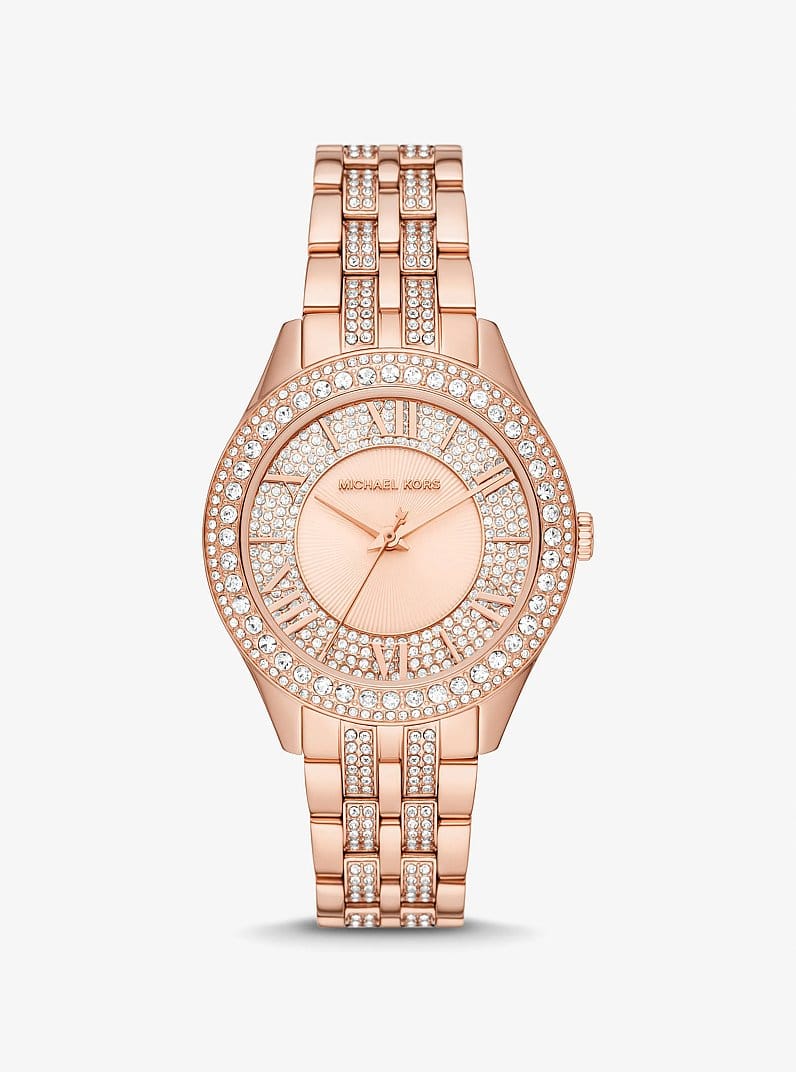 Michael Kors Harlowe Pav Rose Gold-Tone Watch