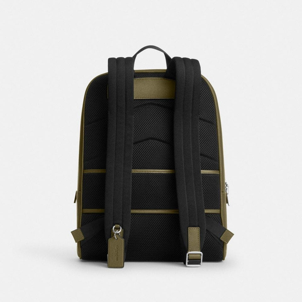 Coach Aiden Backpack Silver Olive