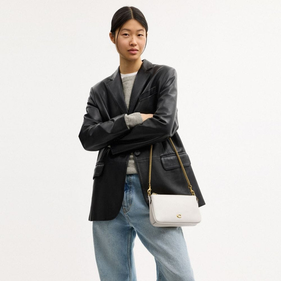 Coach Audrey Crossbody Bag Brass Chalk