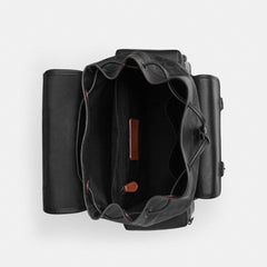 Coach Sprint Backpack In Signature Canvas Matte Black Black Signature