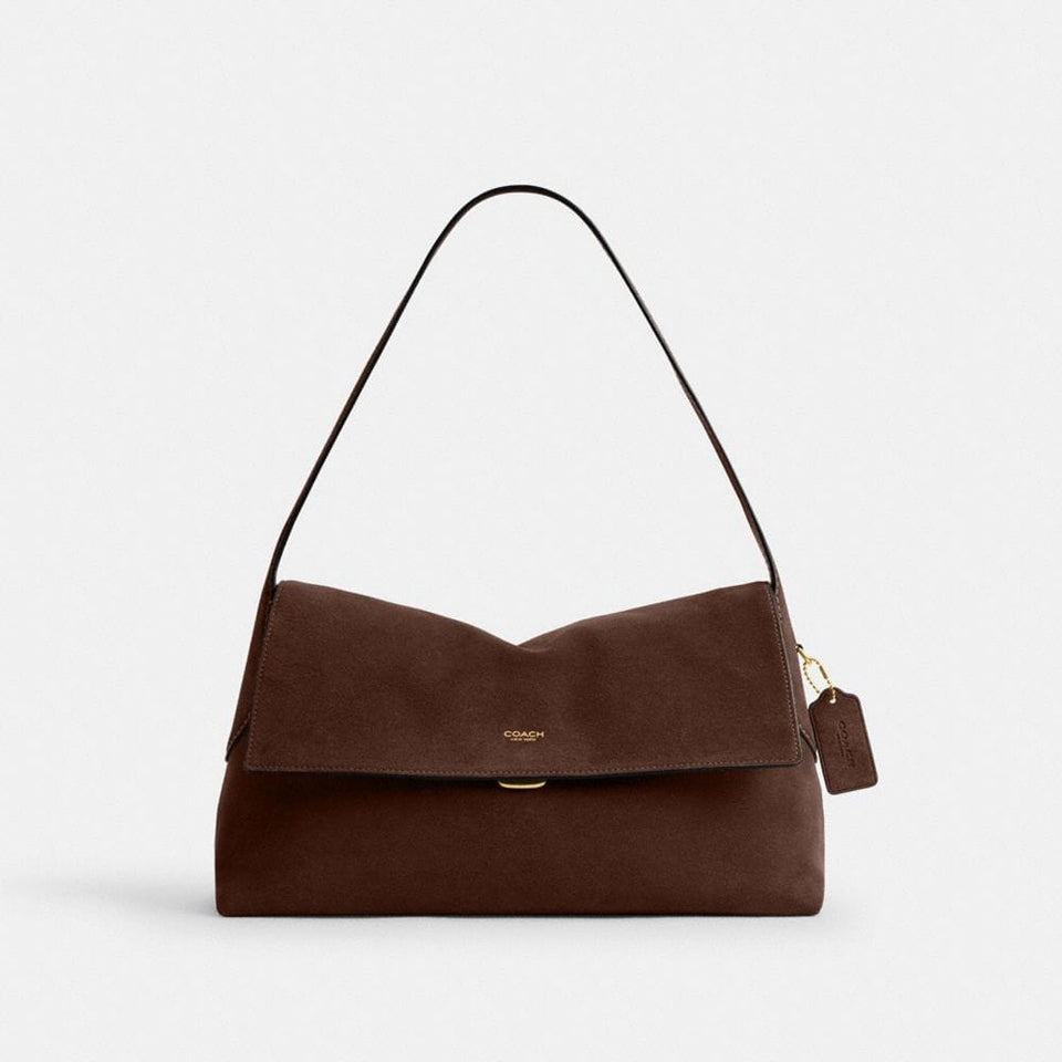 Coach Chelsea Shoulder Bag 36 Brass Dark Chocolate