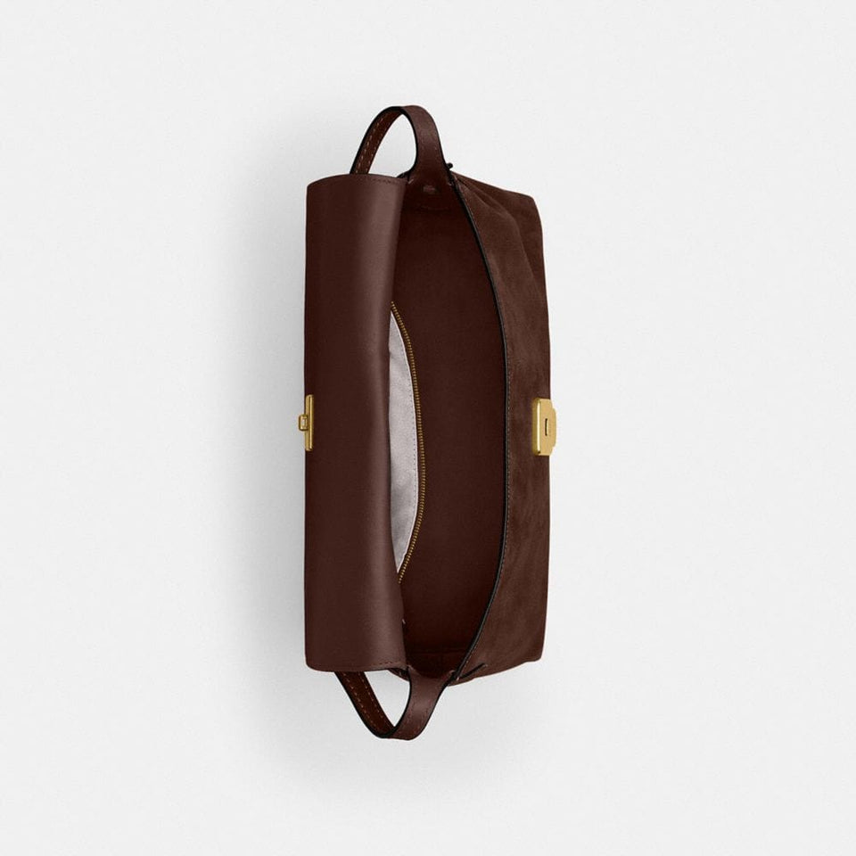 Coach Chelsea Shoulder Bag 36 Brass Dark Chocolate