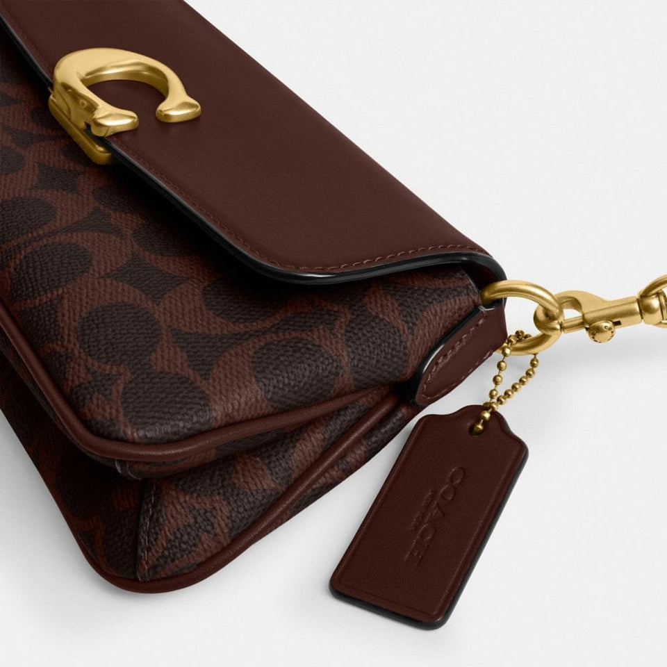 Coach Jet Shoulder Bag In Signature Canvas Brass Maple