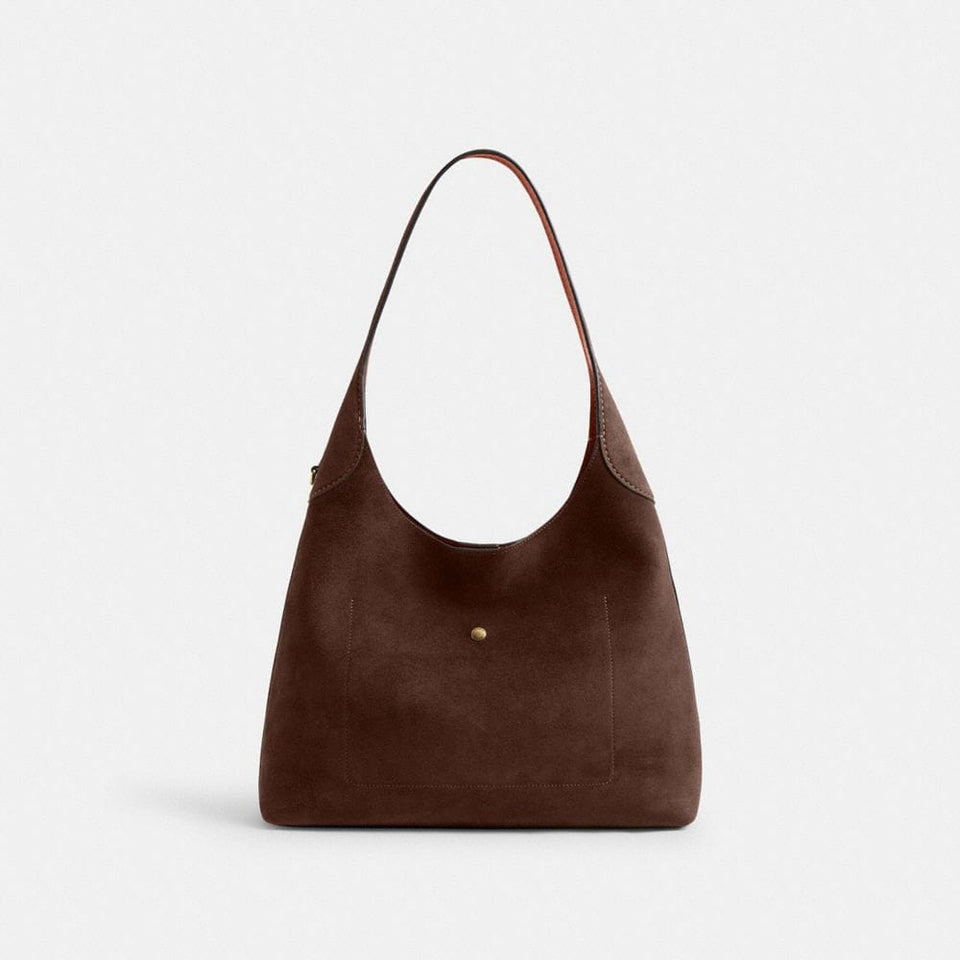 Coach Brooklyn Shoulder Bag 34 Brass Dark Chocolate