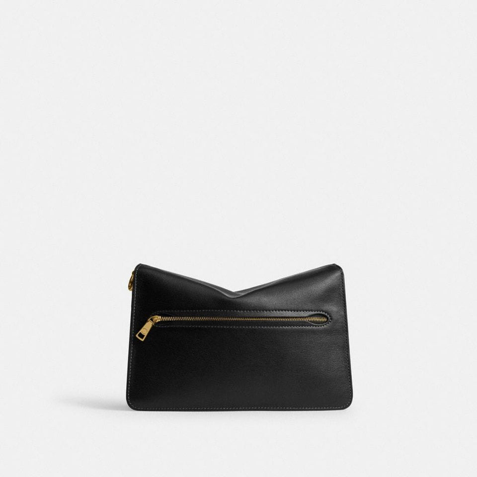 Coach Chain Tabby Shoulder Bag Brass Black