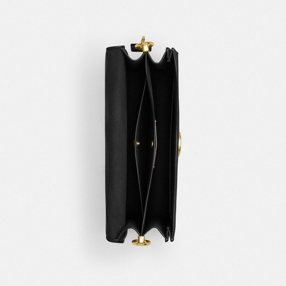 Coach Chain Tabby Shoulder Bag Brass Black