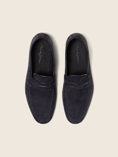 Zegna Navy Blue Secondskin Mocassin Loafer