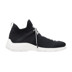 Prada Knit Fabric Sneaker Black White