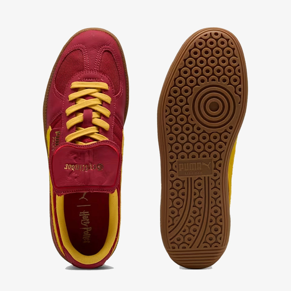 PUMA x HARRY POTTER PALERMO HAIRY SUEDE FORMSTRIP { DARK CRIMSON-YELLOW SIZZLE