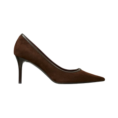 Tory Burch Double T Buckle Pump Dark Cocoa