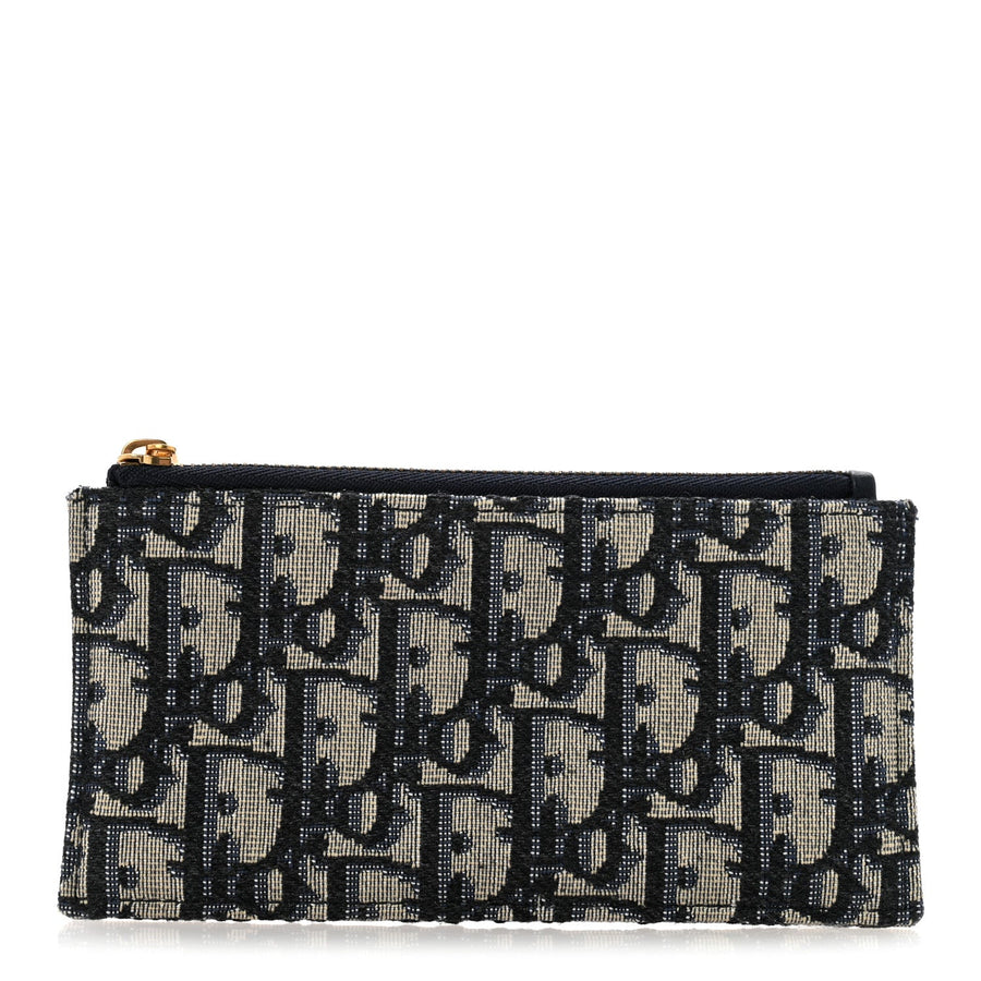 Christian Dior Oblique Dior Pouch Navy Blue