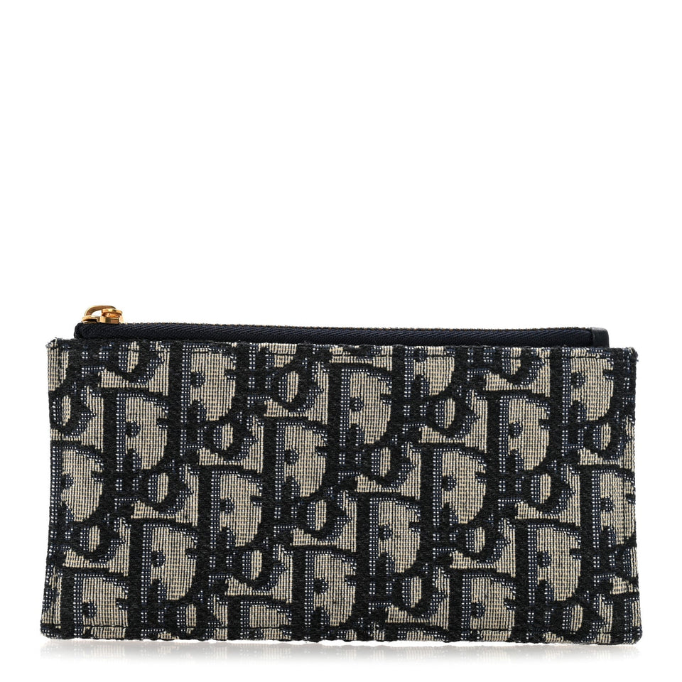 Christian Dior Oblique Dior Pouch Navy Blue