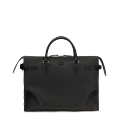 Valentino Antibes Large Grained Leather Duffle Bag - Dark Brown