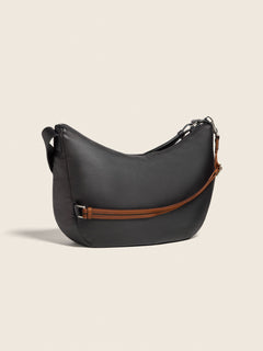 Zegna Black Deerskin Hobo Panorama Bag
