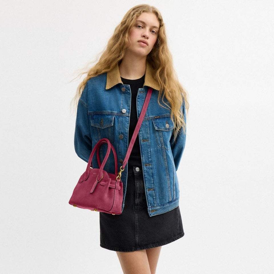 Coach Soft Empire Carryall Bag 21 Brass Dark Fuchsia