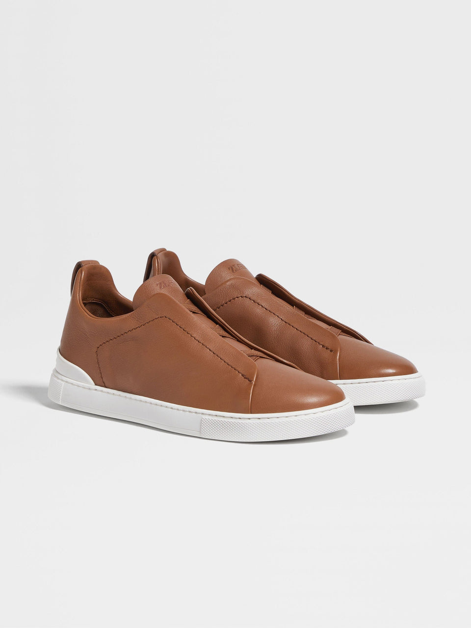 Zegna Dark Foliage Triple Stitch Secondskin Sneakers