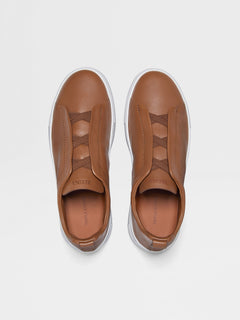 Zegna Dark Foliage Triple Stitch Secondskin Sneakers