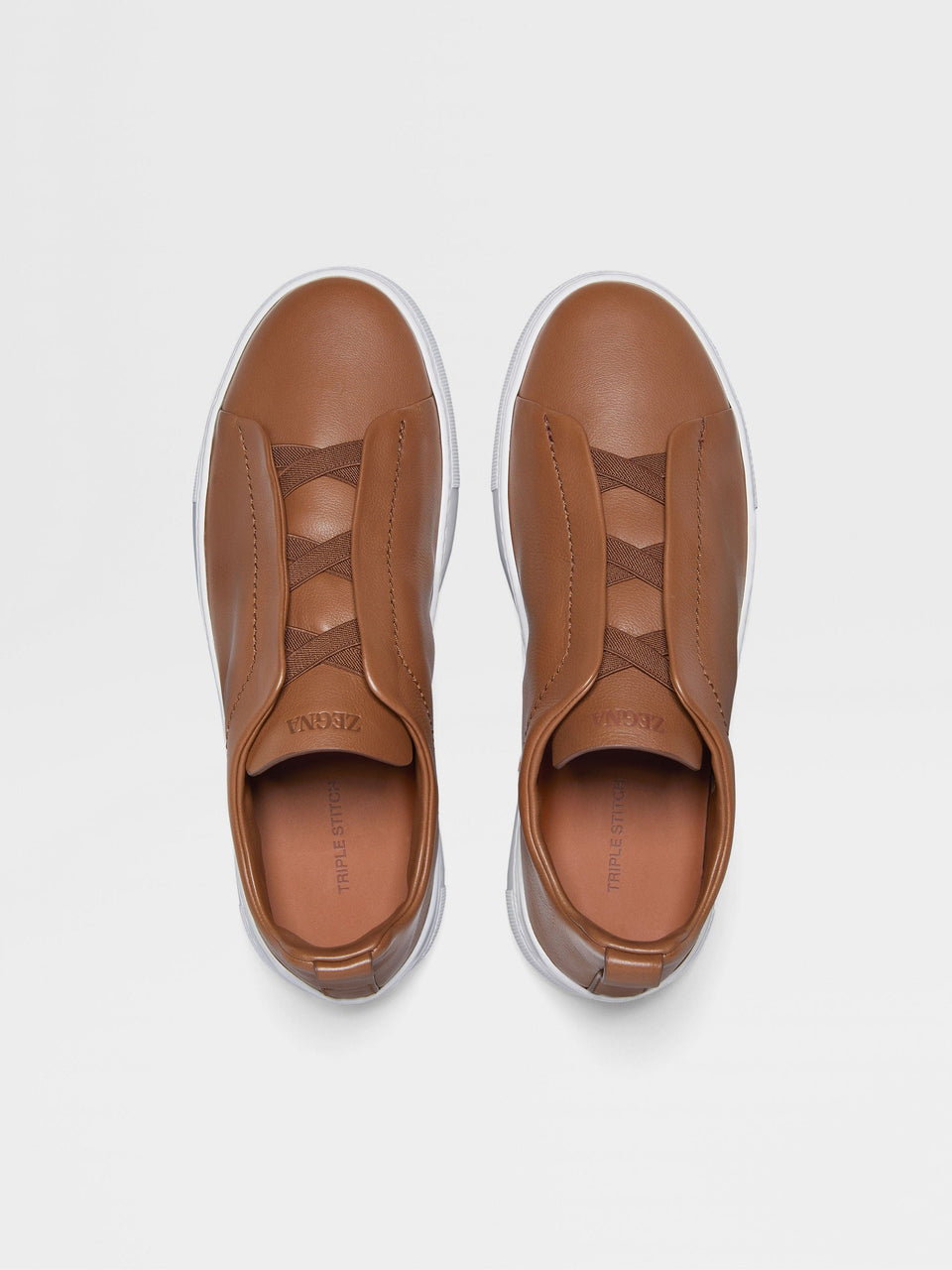 Zegna Dark Foliage Triple Stitch Secondskin Sneakers