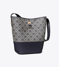 T Monogram Lock Slim Bucket Bag