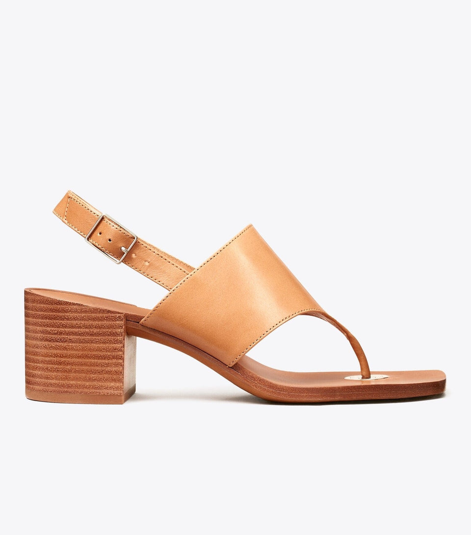 Double T Coin Heeled Sandal
